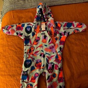 Patagonia Owl Fleece Bunting Suit 12M